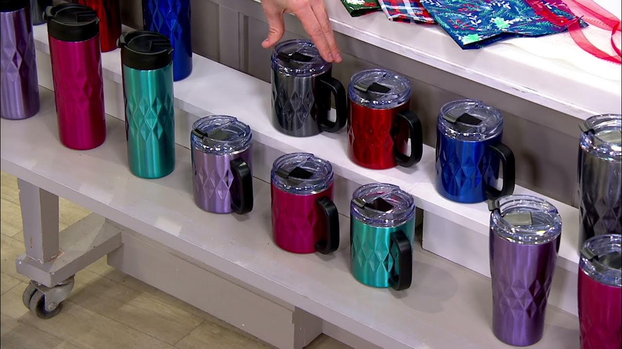 Primula Peak S/3 Insulated Tumblers, Mugs or Slim Tumblers on QVC 