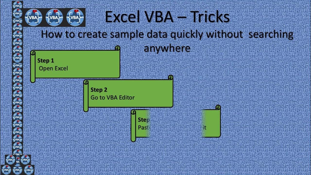 Create Sample Data Using VBA | Excel Sample Data | Sample Data | VBA ...