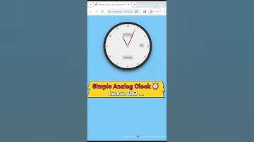 Create A Simple Analog Clock ⏰️ #javascriptproject #sharathchandark