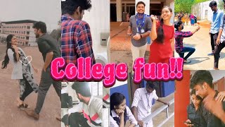 College fun !! college life girls boys college galatta dubsmash videos
