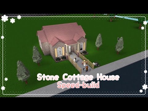 Bloxburg Stone Cottage House Speed Build Youtube - roblox speed build cabin