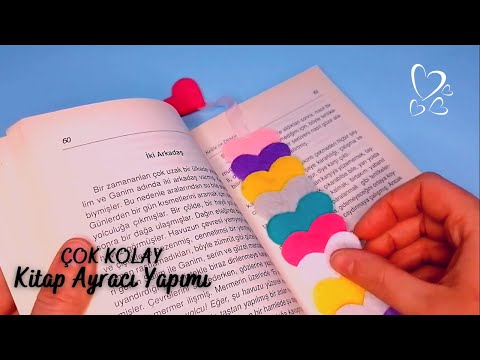 ÇOK KOLAY KİTAP AYRACI YAPIMI 📖/ DIY / CUTE BOOKMARKS🤩🤗🤩