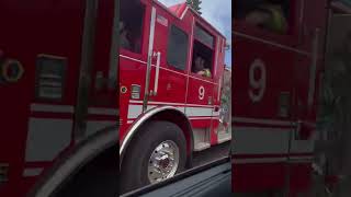 San Diego Fire Department Engine 9 Responding on Torrey Pines Road
