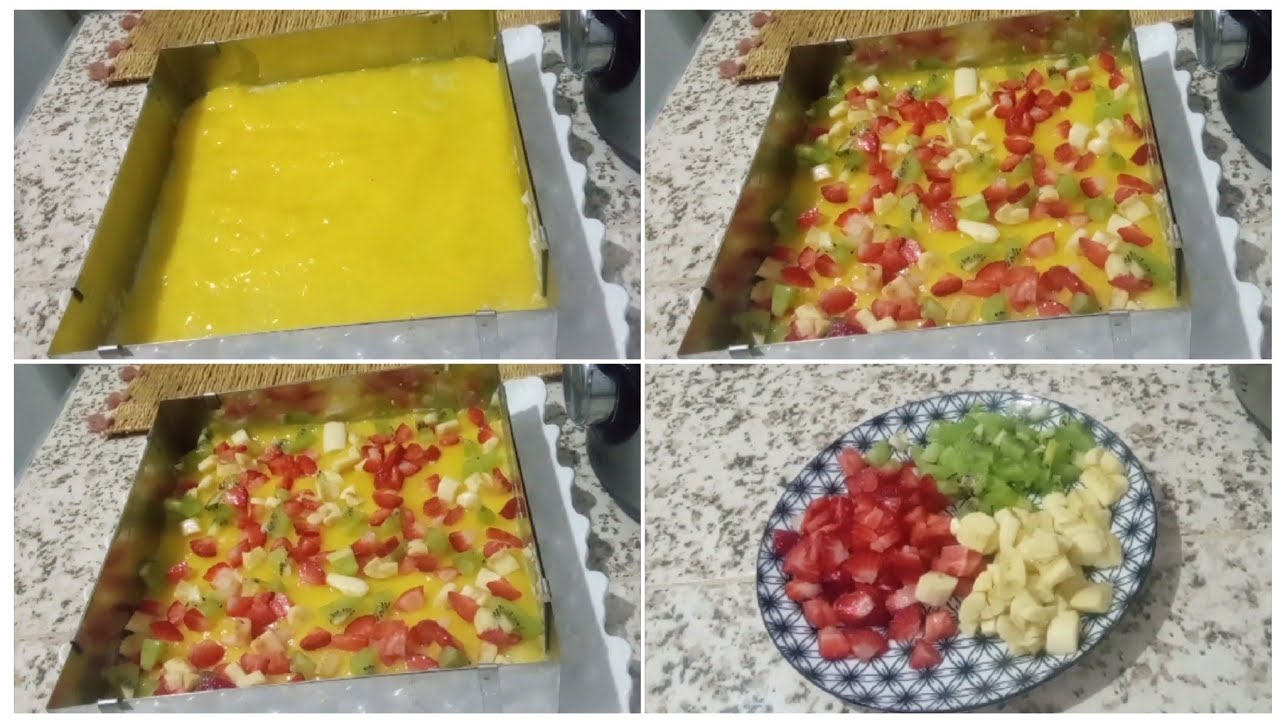 طارطة باردة بالفواكه والطبقات منعشة اقتصادية لن تكتفي بقطعة واحدة