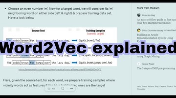 Understanding Word2Vec word embedding generation in NLP