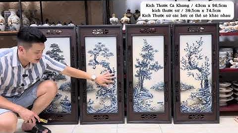 BỘ TRANH TỨ QUÝ TÙNG CÚC TRÚC MAI - TRANH GỐM BÁT TRÀNG.