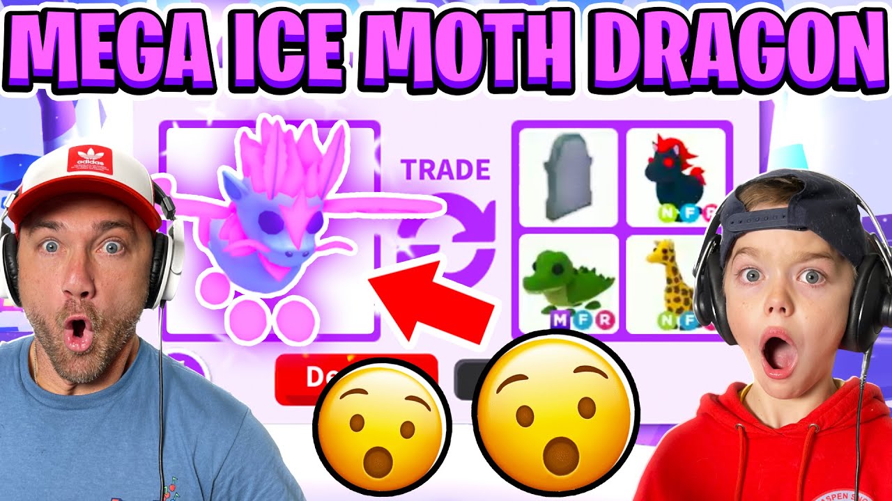 I Trade The *NEW* MEGA Ice Moth DRAGON In Adopt Me! Crazy! Roblox 😲