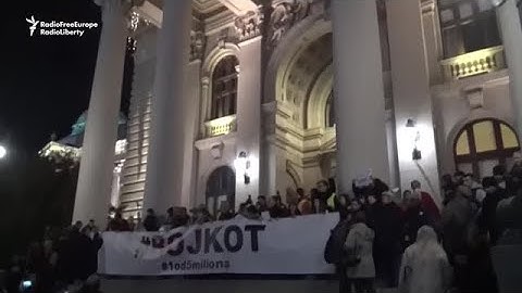 Anti-Government Protesters March In Belgrade For 60th Time