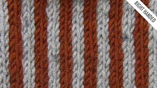 The Simple Vertical Stripes Stitch :: Knitting Stitch #528 :: Right Handed