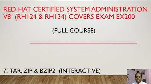 7. Red Hat Linux RHCSA V8  EX200 -  TAR and GZIP - Anand K
