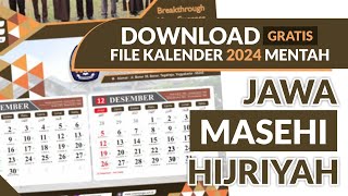 Kalender 2024 Lengkap dengan Tanggal Merah, Masehi, Jawa dan Hijriyah