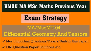 Exam Strategy VMOU MAMScMT 04 l VMOU MA MSc Maths Important Questions Units l @FUTURE FIRST CLASSES