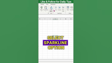 #Excel Tips: How to Make Sparkline Charts in Excel. #exceltips #exceltutorial