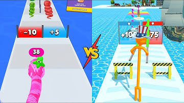 Snake Run Race vs Tall Man Run Part V  - All Levels Gameplay (ios Android)