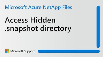 Accessing hidden .snapshot directory in Azure NetApp Files | Microsoft