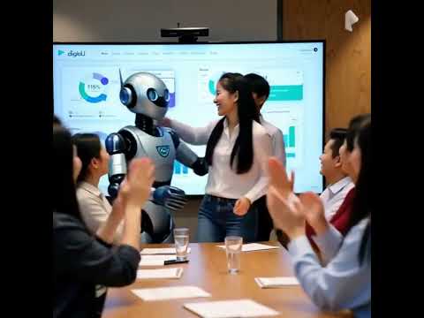 #ai #blockchain #digiu #robot #digiualpha #happy