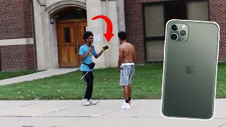 (SKIT) Smashing People's Androids In The Hood, Then Giving Them The iPhone 11 Pro