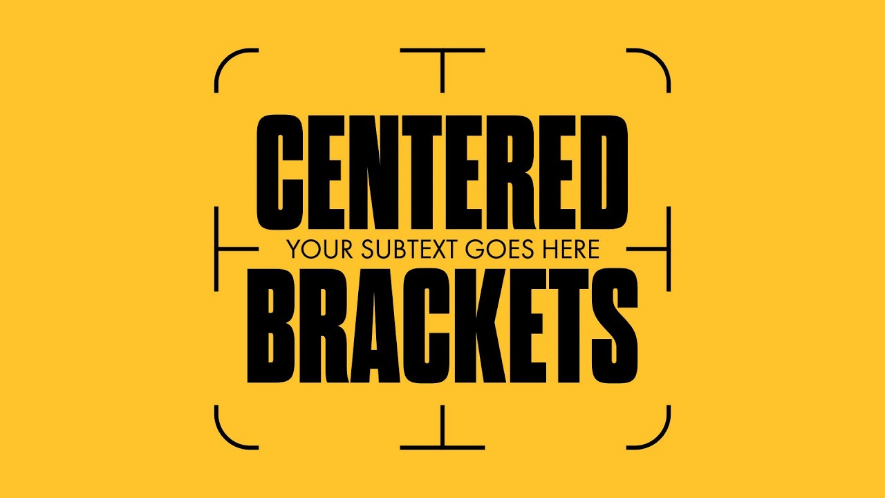 Centered Brackets Titles - MOGRT for Adobe Premiere - YouTube
