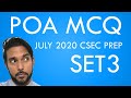 PoA MCQ questions Set 3 | CSEC PoA P1 practice questions | CSEC PoA July 2020 MCQ prep