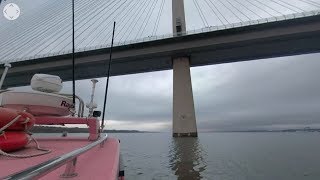 Sailing under the Queensferry Crossing - 360 degree video