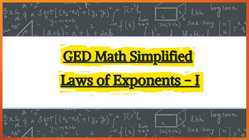 Master the laws of Exponents - Part I #ged #exponents #lawsofexponents #math #youtube