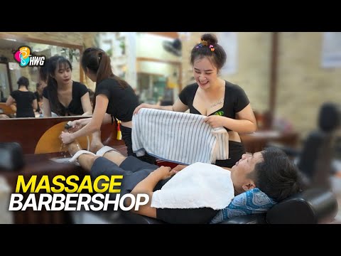 Super relaxing barber shop Vietnamese massage ASMR (head, neck and back massage)