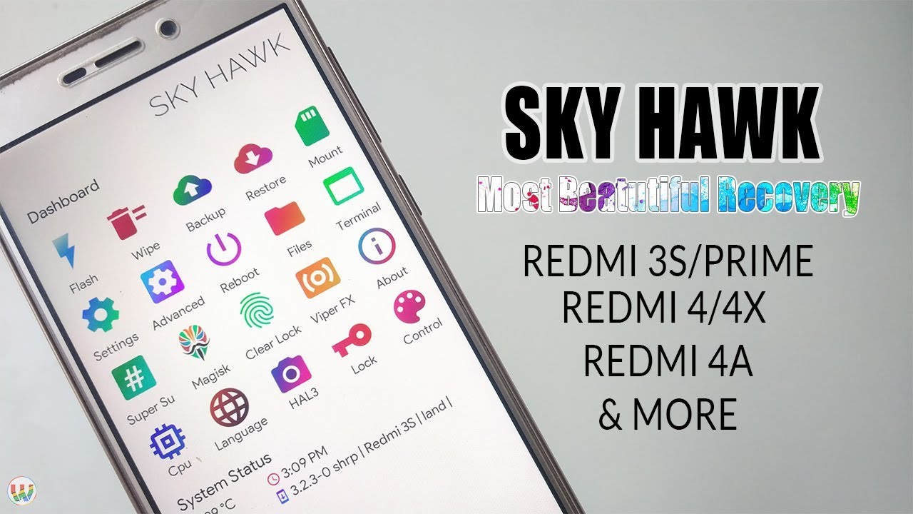 Sky Hawk Most 😍 Beautiful Custom TWRP Recovery