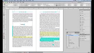 Blue highlighting in InDesign