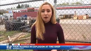 Explosion Garden City Tire Shop