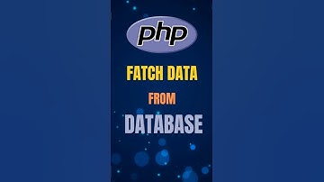 Fetch / Display Data from DATABASE in Tables using PHP #PHPMySQL #WebDevelopment #BackendDevelopment