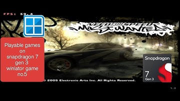 Playable game for snapdragon 7 gen 3 on winlator #game4  || need for speed most wanted 2004 ||