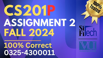CS201P assignment 2 solution 2024 | CS201P assignment 2 solution fall 2024