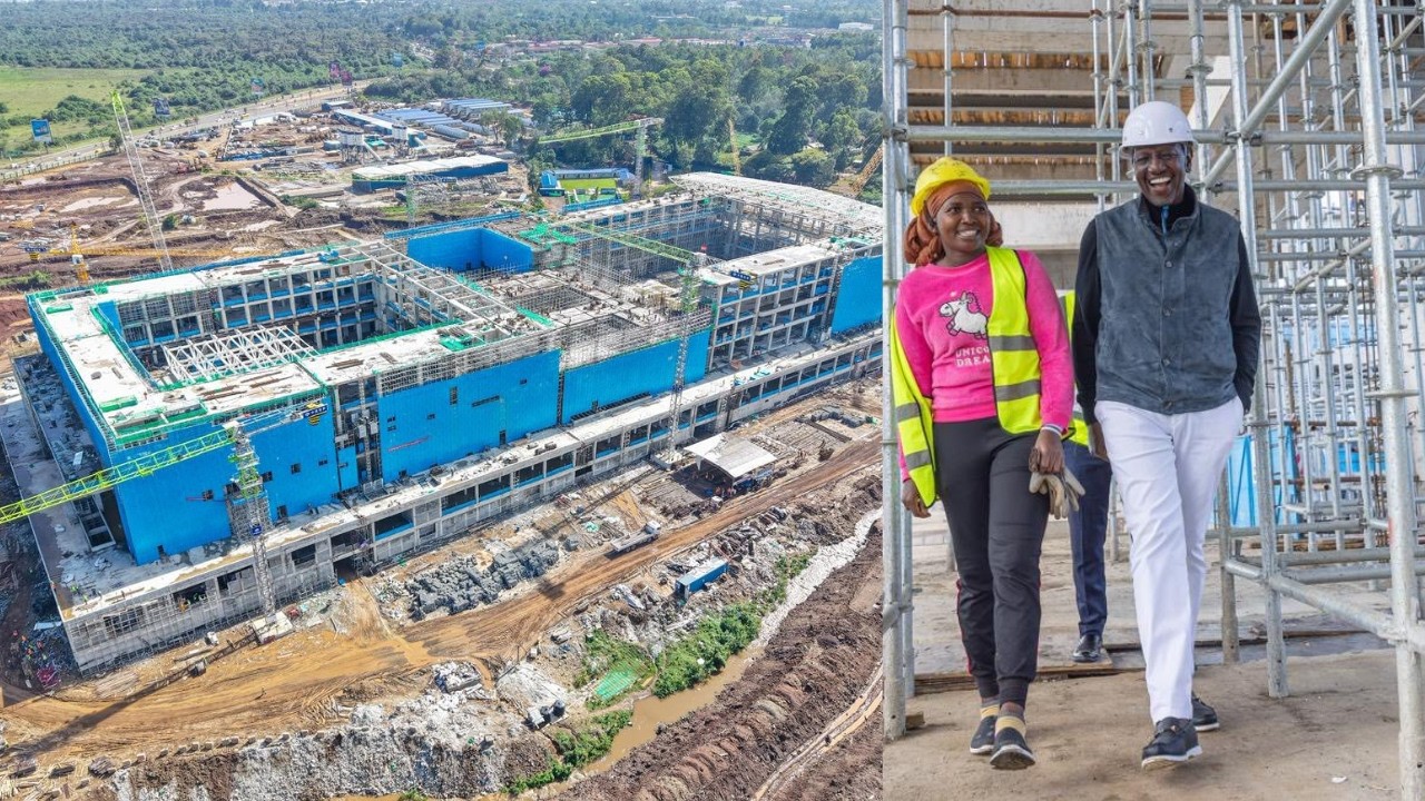 MAGNIFICENT! Ruto Inspects the construction progress of the Bomas International Convention Complex