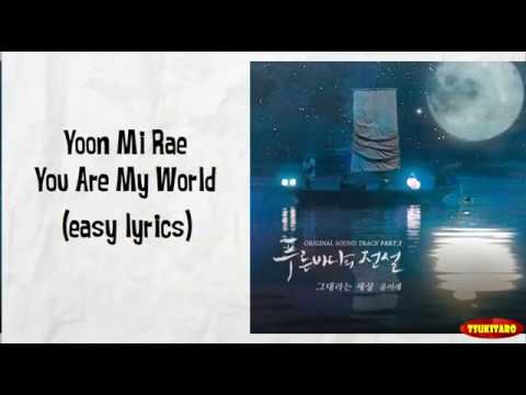 Yoon Mi Rae - You Are My World Lyrics (easy lyrics)