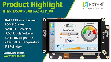 5-inch UART smart serial port screen 800x480 resolution capacitive touch screen