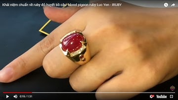 Khái niệm chuẩn về ruby đỏ huyết bồ câu- blood pigeon ruby Luc Yen - IRUBY