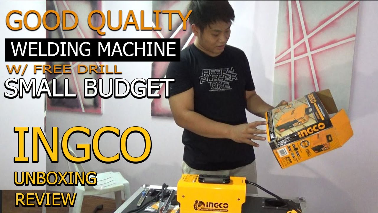 INGCO INVERTER WELDING MACHINE 320 w/ free cordless drill unboxing and