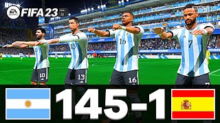 FIFA 23 - MESSI, RONALDO, MBAPPE, NEYMAR, ALL STARS | ARGENTINA 145 - 1 SPAIN