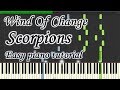 Wind of change  scorpions  very easy and simple piano tutorial synthesia planetcover