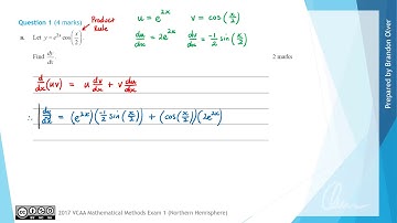 VCAA Mathematical Methods 2017 NH Exam 1 - Question 1