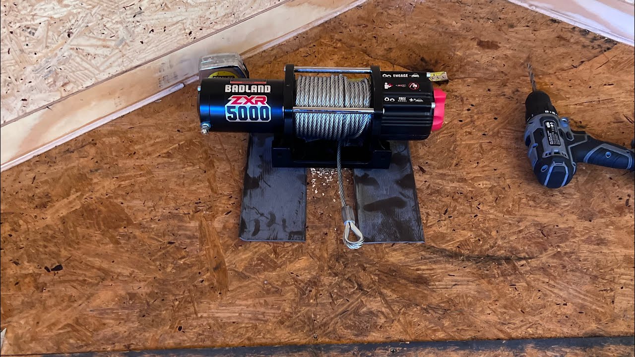 360 Installing a 5000lb winch in my 36FT Enclosed Trailer YouTube