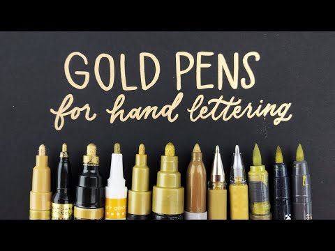 The best gold pen for hand lettering?  Plus a hand lettered gift idea! 
