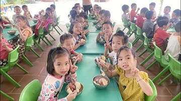 Bữa tiệc Buffet của trẻ điểm trường Trung tâm #truongmamnonhuana #huana #Thanuyen #Laichau