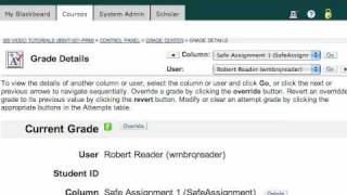 Blackboard: SafeAssign Grading