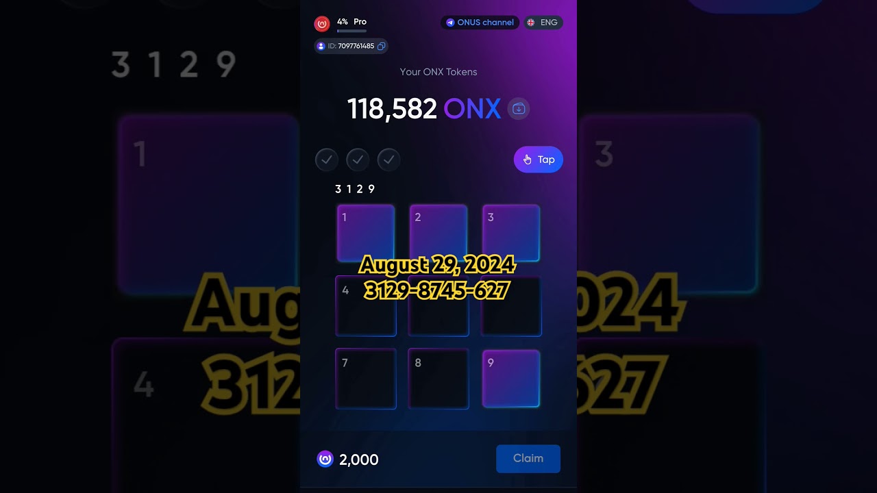 ONUS Daily Code|August 29, 2024 