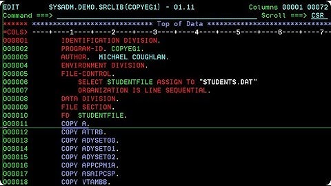 IBM OS/VS Cobol compiler vs modern IBM Enterprise Cobol compiler - M47