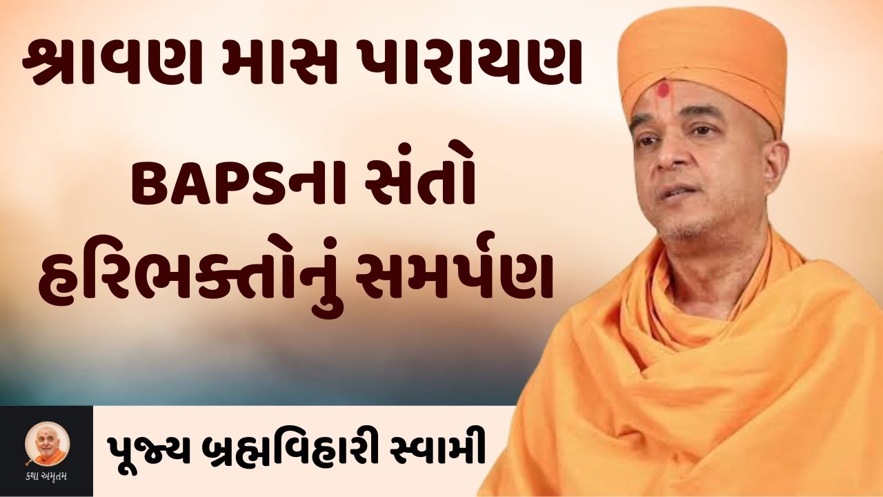 BAPSના સંતભક્તોનું સમર્પણ ~ Brahmvihari Swami | BAPS New Katha | BAPS Pravachan | Swaminarayan Katha