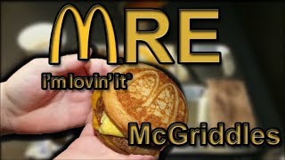 MRE Review Maple Sausage Menu #17 MRE McGriddle