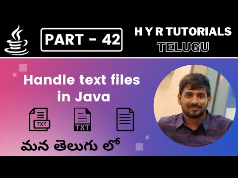 P42 - Handle text files in Java | Core Java | Java Programming |