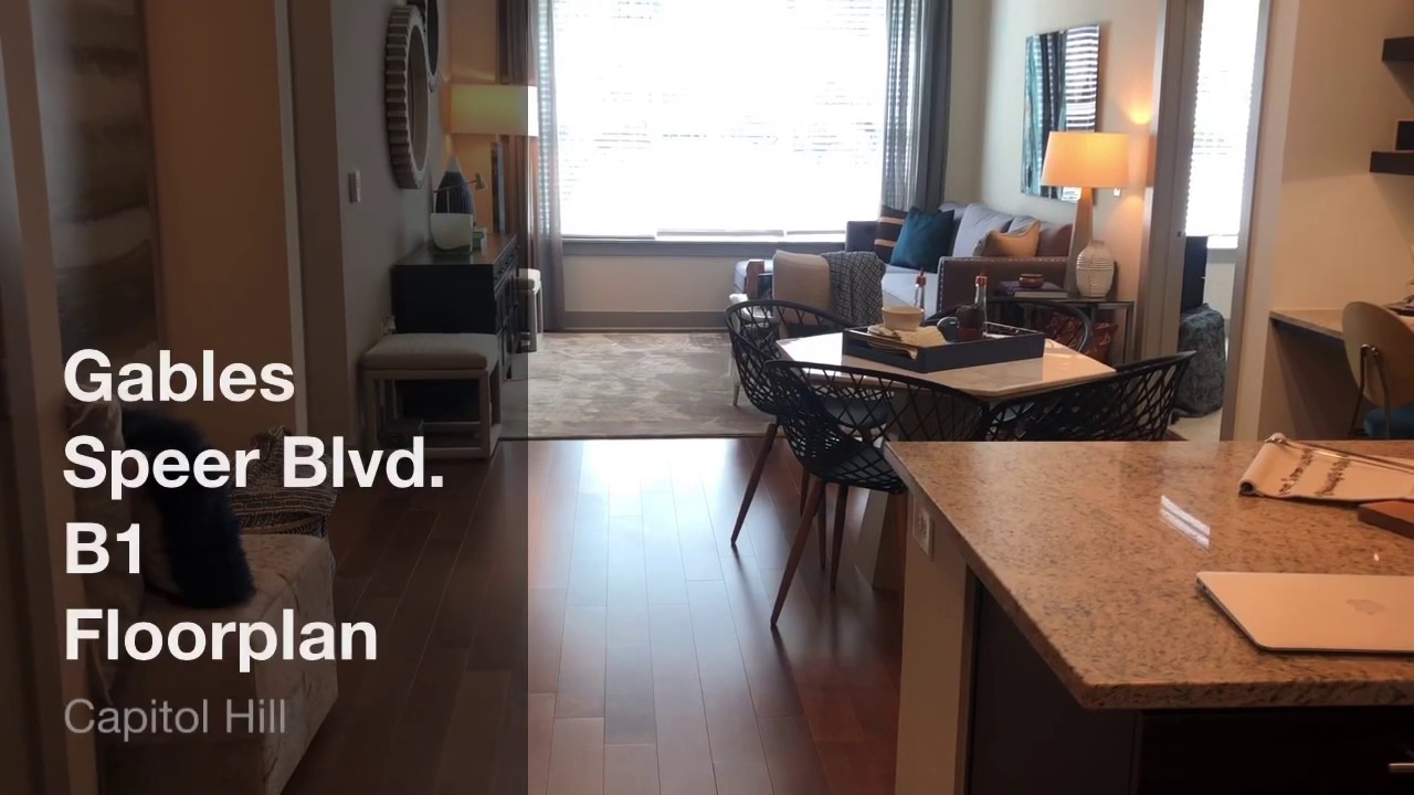 Gables Speer Blvd. B1 Floorplan YouTube